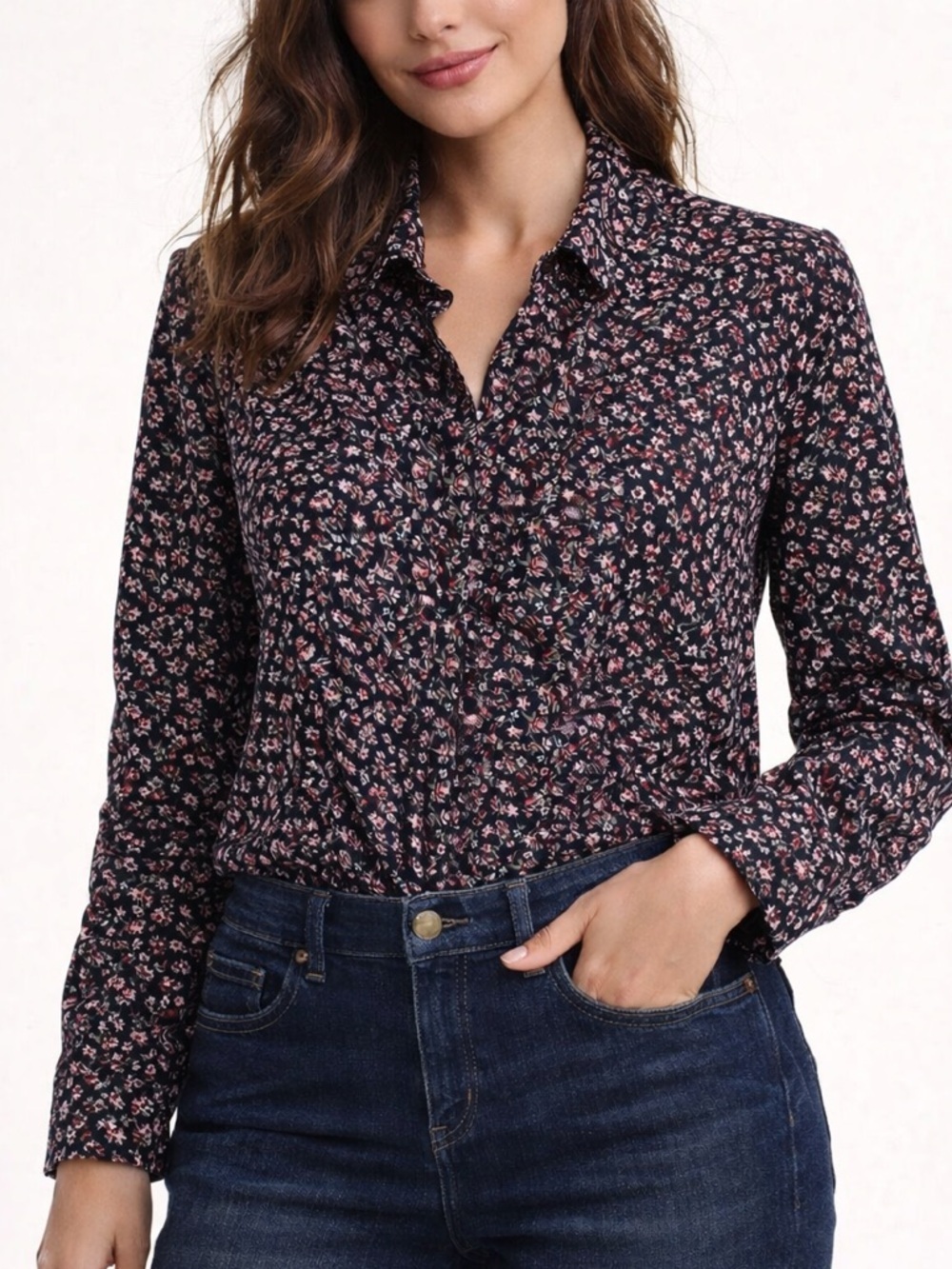 New Brooks Brothers Floral Button Up Blouse New with Tags Extra Buttons